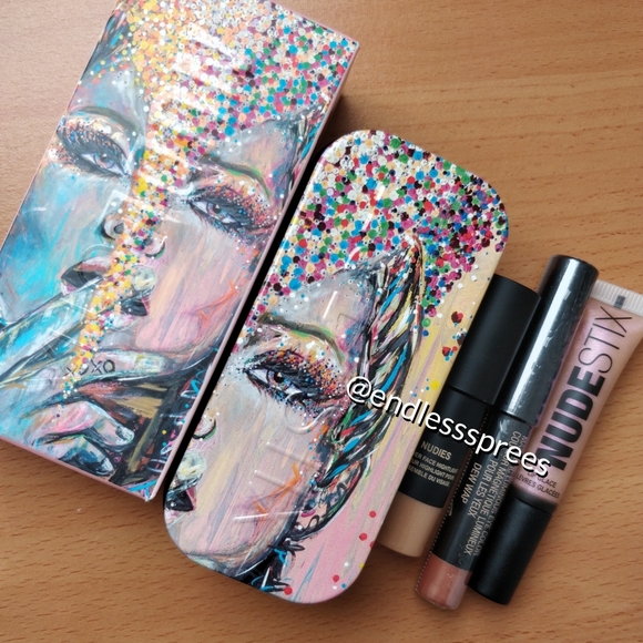 Nudestix Mini NudeGold Glam 3Pc eye and lip palette Kit - Picture 7 of 7